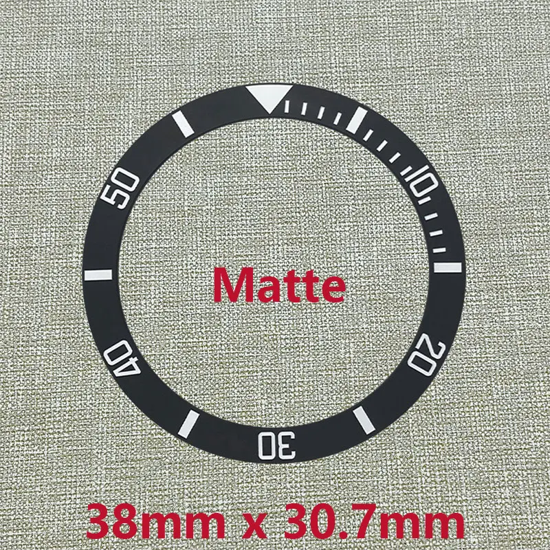 NH35 Watch Case Ring Matte Ceramic 38mm x 30.7mm Curved Bezel Insert Parts Fits 40mm GMT SUB SKX007 SKX009 Men Watch Accessories