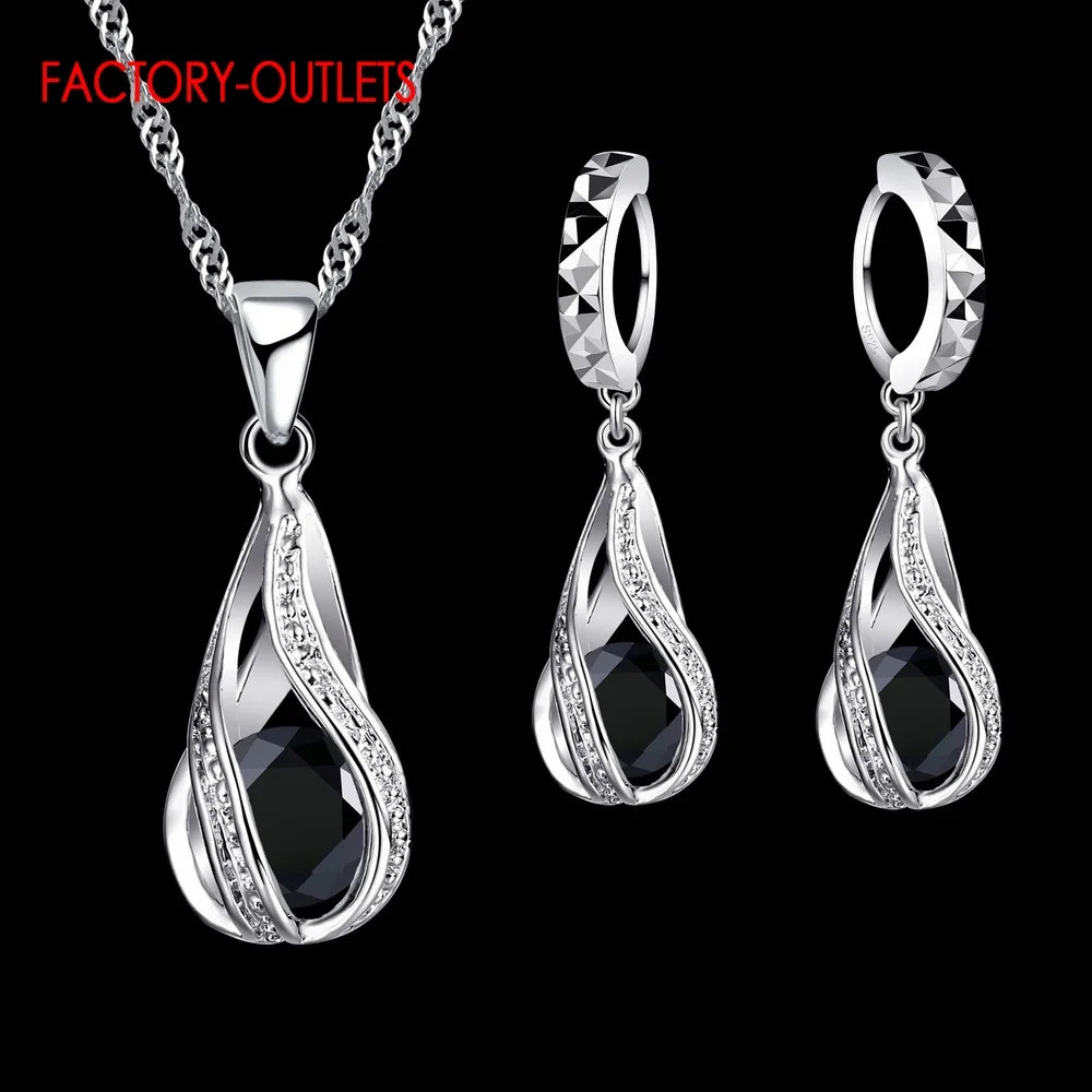 Genuine 925 Sterling Silver Bridal Jewelry Sets, Romantic Style