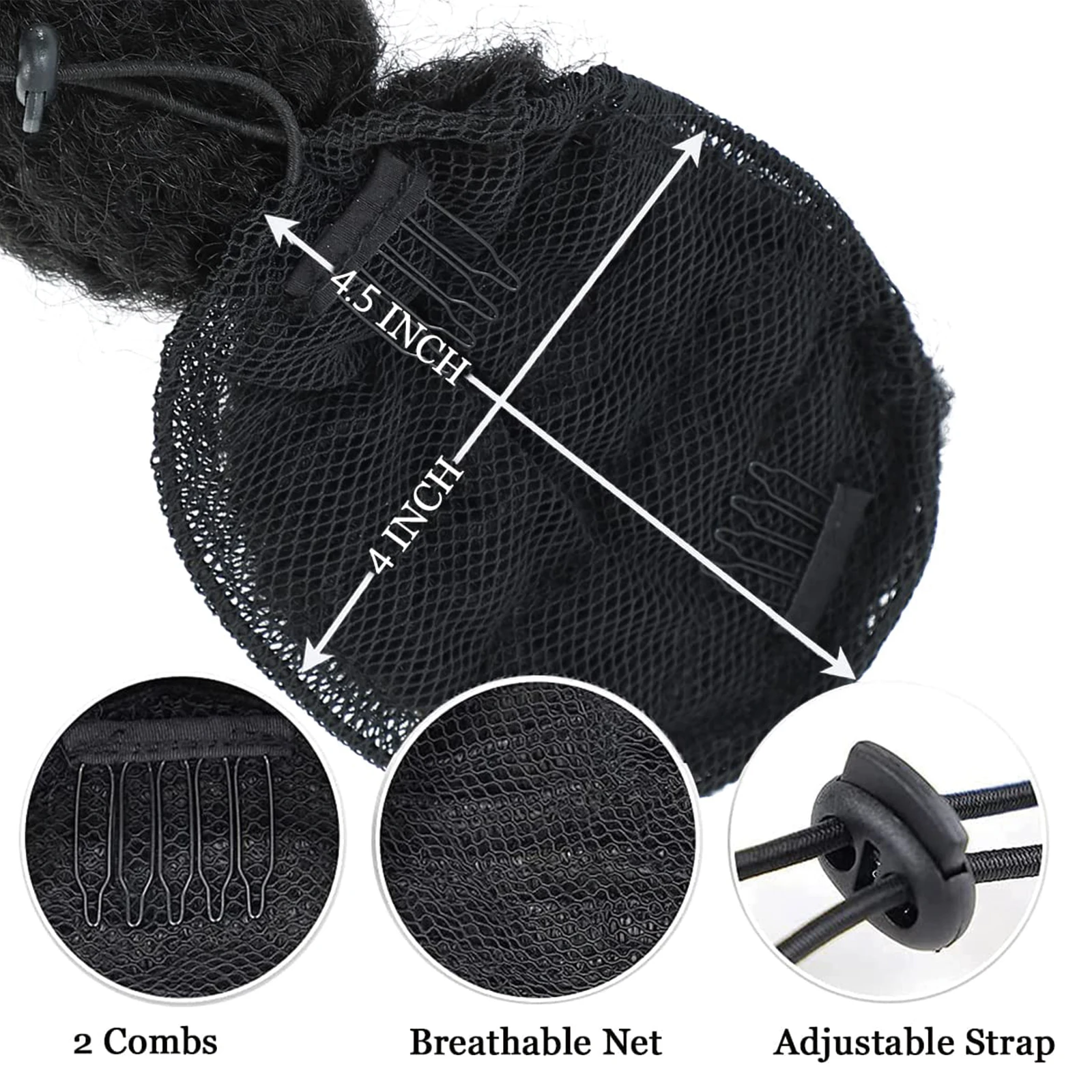 変態カーリーバブルポニーテールヘアエクステンション 18/24/28 インチランタン三つ編みポニーテールカーリーキャタピラーポニーテール合成