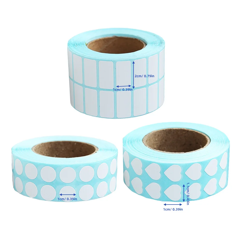 

3pcs 3 Rolls Blank Sticky Labels For Classification Tabs Removable Name Tag Stickers Smooth Writing No Residue Home Office