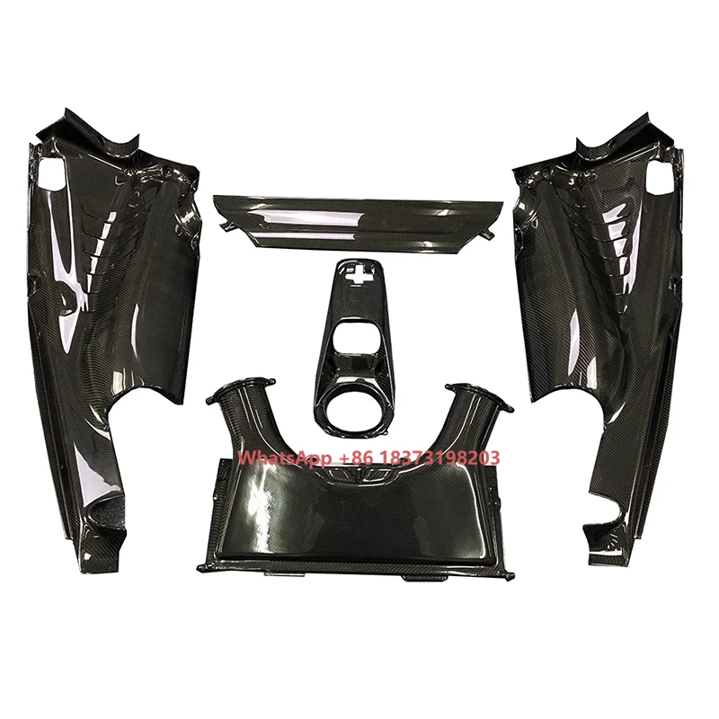 ชุดอุปกรณ์ตกแต่งภายในรถยนต์ แผงปิดห้องเครื่องยนต์คาร์บอนไฟเบอร์แห้ง สำหรับเฟอร์รารี่ 458 สไปเดอร์ ฝาครอบเครื่องยนต์