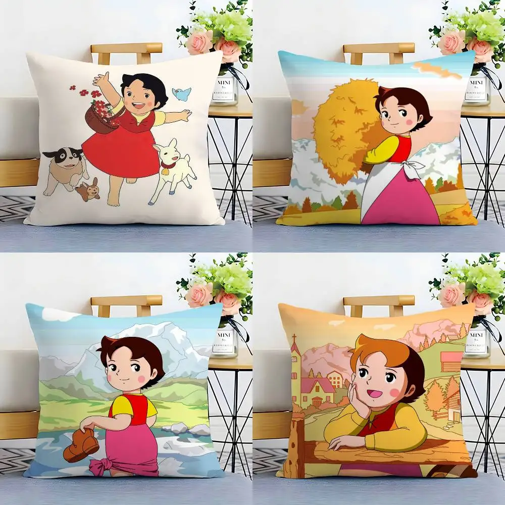 

Movie H-Heidi Girls Pillow Case Sofa Living Room Bedroom Double-sided Printing Square Cushion Nap Time Pillow Case