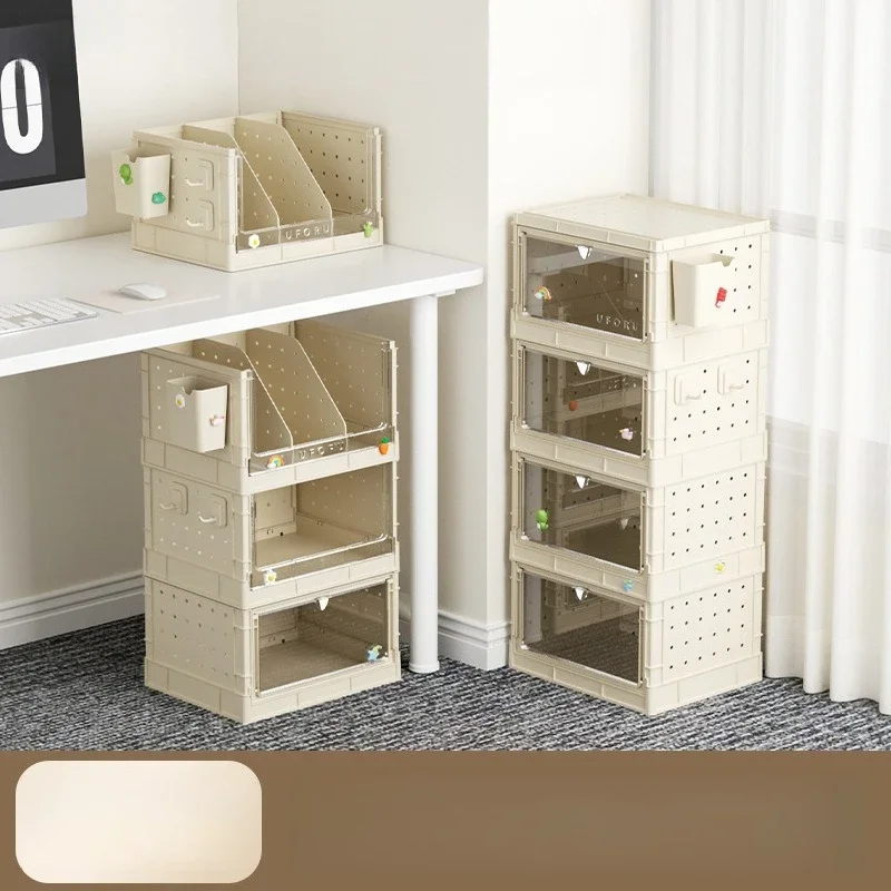 2026 Office Workstation Hole Board Storage Box Student Home Dormitory Desktop Multi-functional Bookshelf  Free Combination