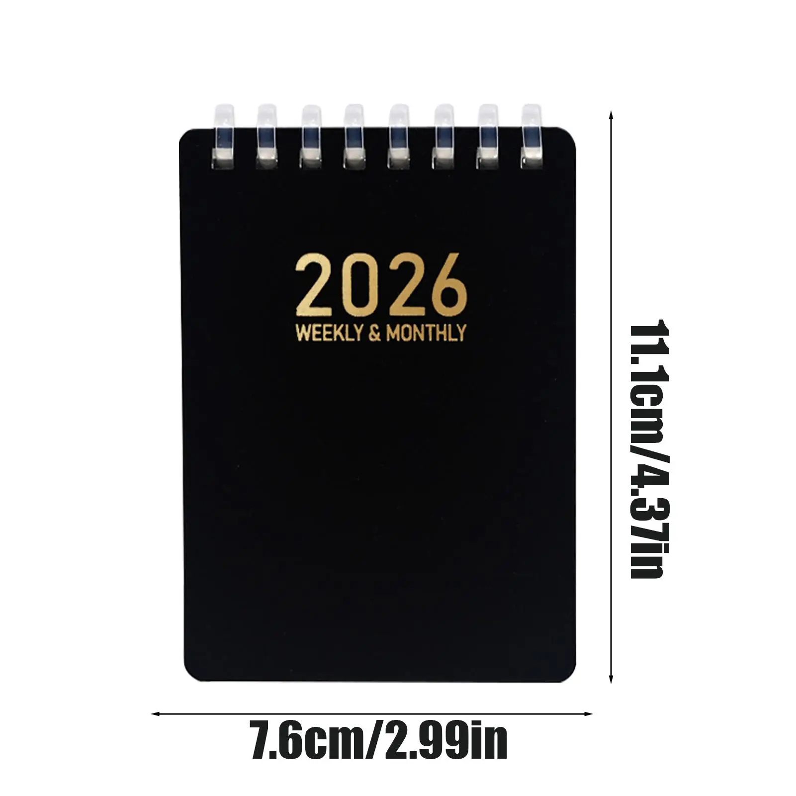 데일리 플래너 노트 2026 링 노트 스케치 교실 간호 대학 연구 법률 작업을위한 A7 포켓 크기 워크북