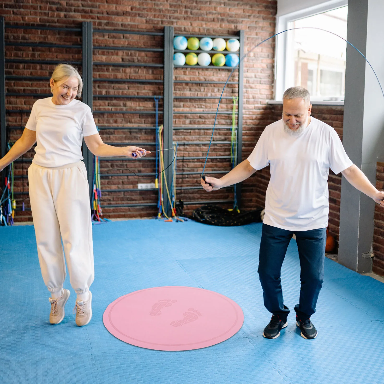 

Exercise Mats for Home Workout Skipping Cushions Non Pink Tpe