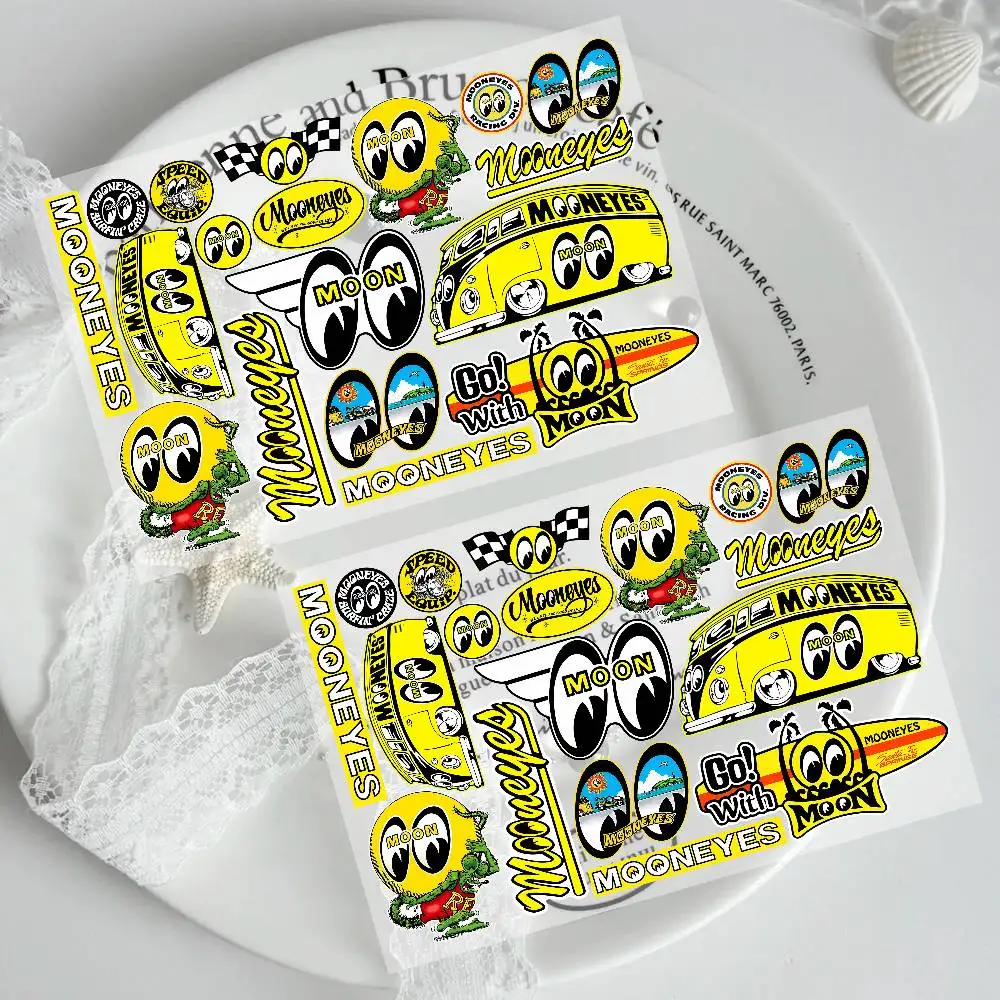 M-MOONEYES Stickers Moto Sticker Auto Body Bumper Windows Motorcycle Laptop Walls Vinyl Film Decal Car Tuning Accessories Card
