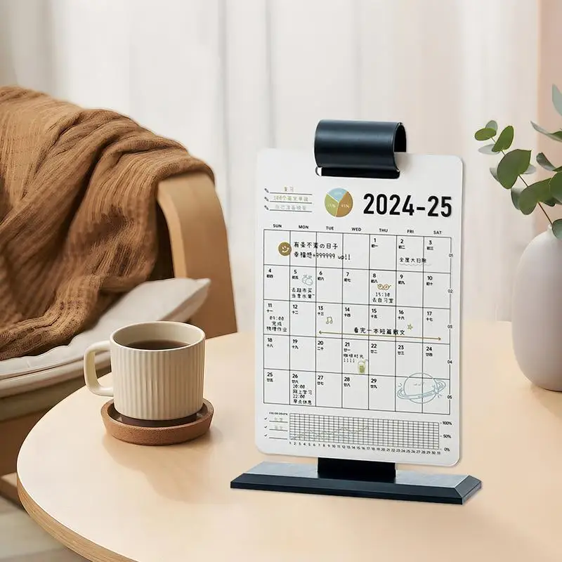 Kalender untuk meja Desktop kalender harian jadwal meja berdiri kalender Desktop Kreatif jadwal kalender untuk ruang tamu Stud