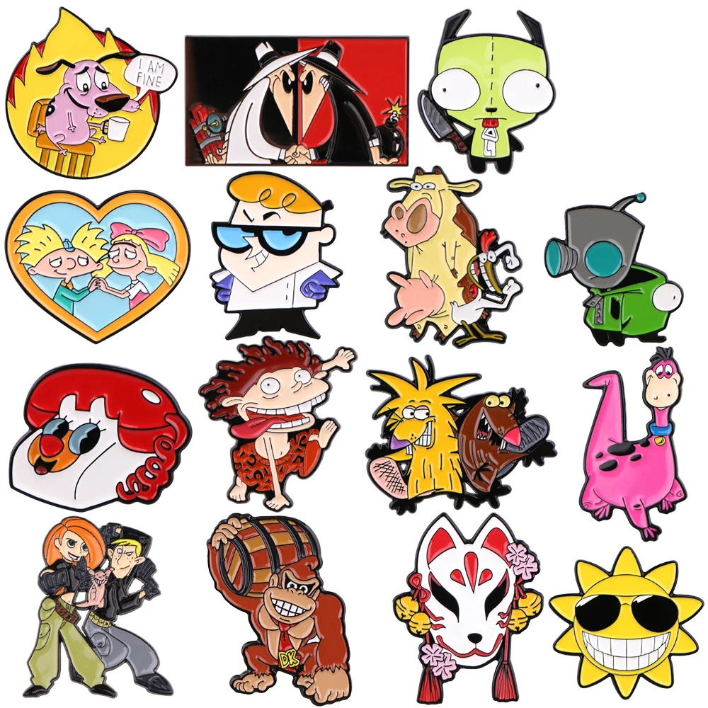 

Эмалированная заколка с изображением мультяшного Арнольда бобра для мужчин и женщин, металлический портфель для рюкзака, значок, ювелирные аксессуары, подарок