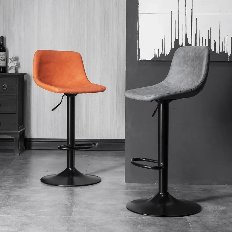 

XX125Light luxury bar chair lift rotary cashier high bar stool Nordic bar chair home modern simple backrest chair
