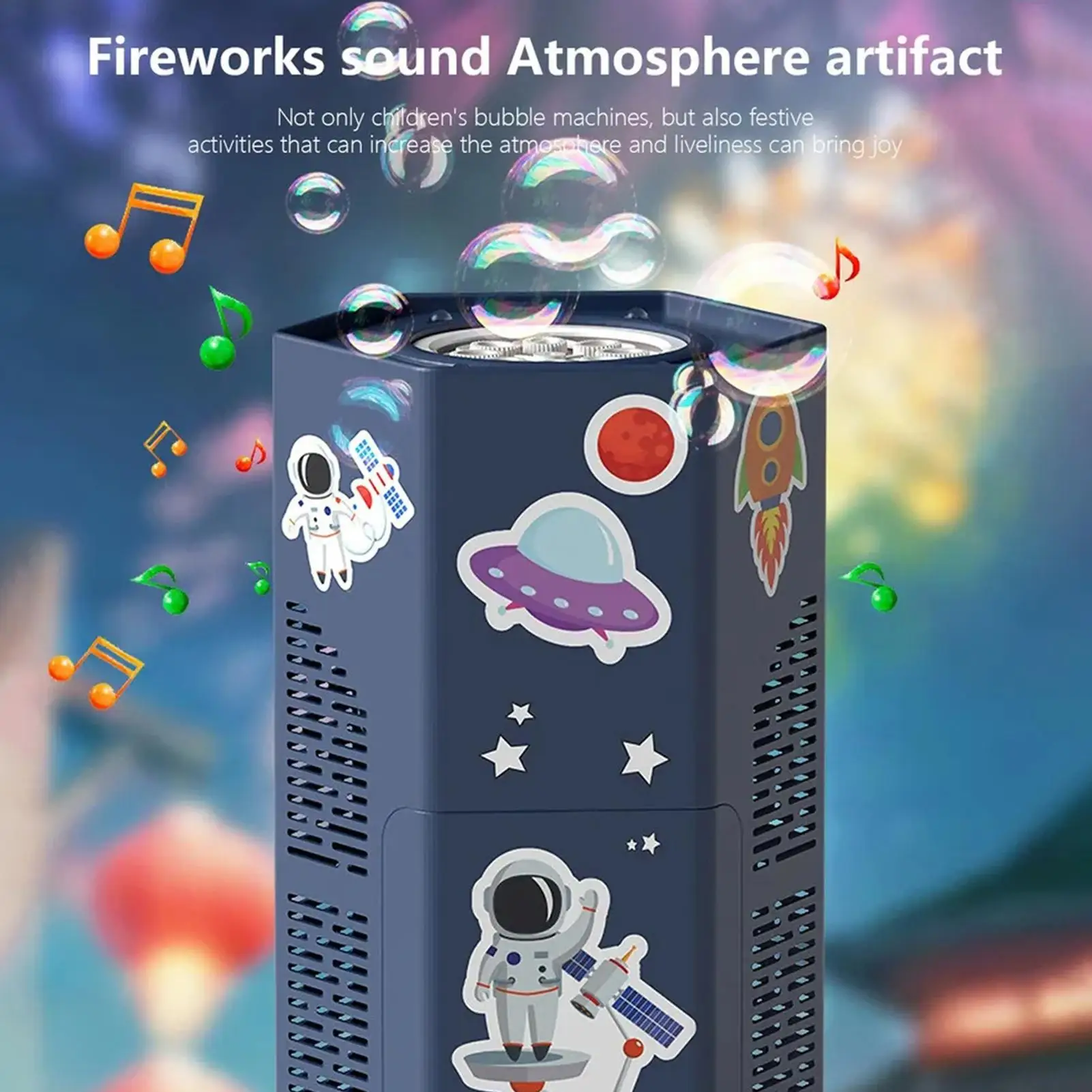 

Bubble Machine Battery Operated Automatic Foam Sprayer With Astronaut Stickers Bubble Blower For Boys Girls Christmas Birthday