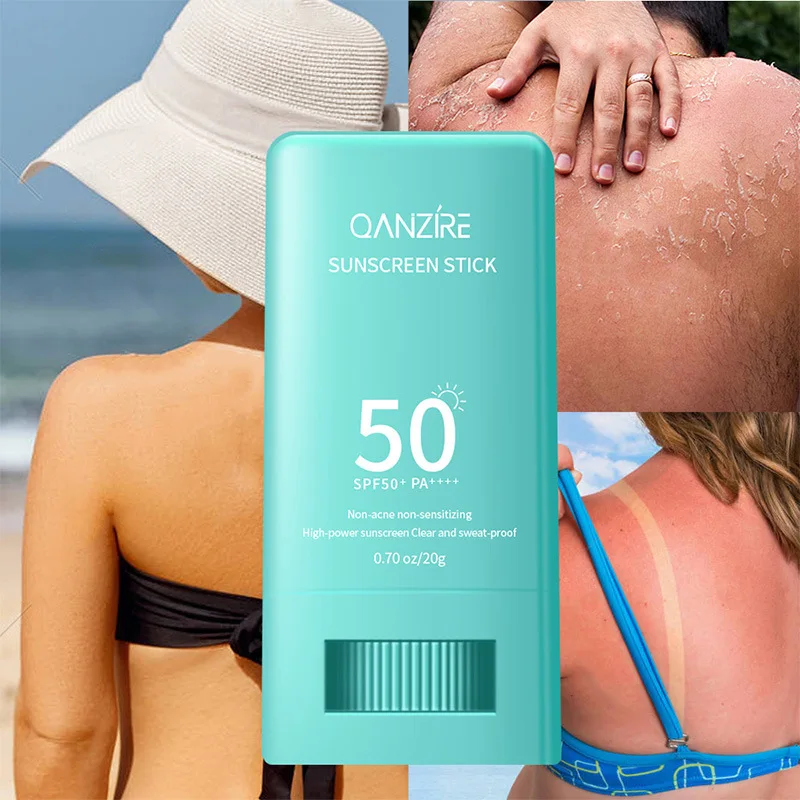 Sunscreen Stick Refreshing Sunscreen Protects Against UV Rays SPF 50+, Non-acne Non-sensitizing, High-power Sunscreen Clear, 20g