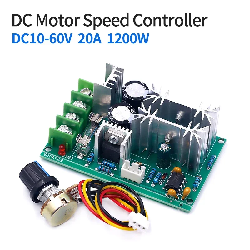 DC 10-60V Motor Speed Control Regulator PWM Motor Speed Controller Switch 20A Current Regulator High Power Drive Module