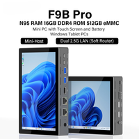 Higole F9B Pro 7'' Mini PC Intel N95 Windows 11 WiFi5 16G 512G 5000mAh Dual 2.5G LAN SIM Slot Laptop Desktop PC Mini Computer