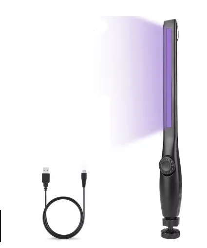 

Rechargeable UVC UV Light Wand LED UVC UV Flashlight Torch Lamp for Household Wardrobe Toilet Car Kitchen