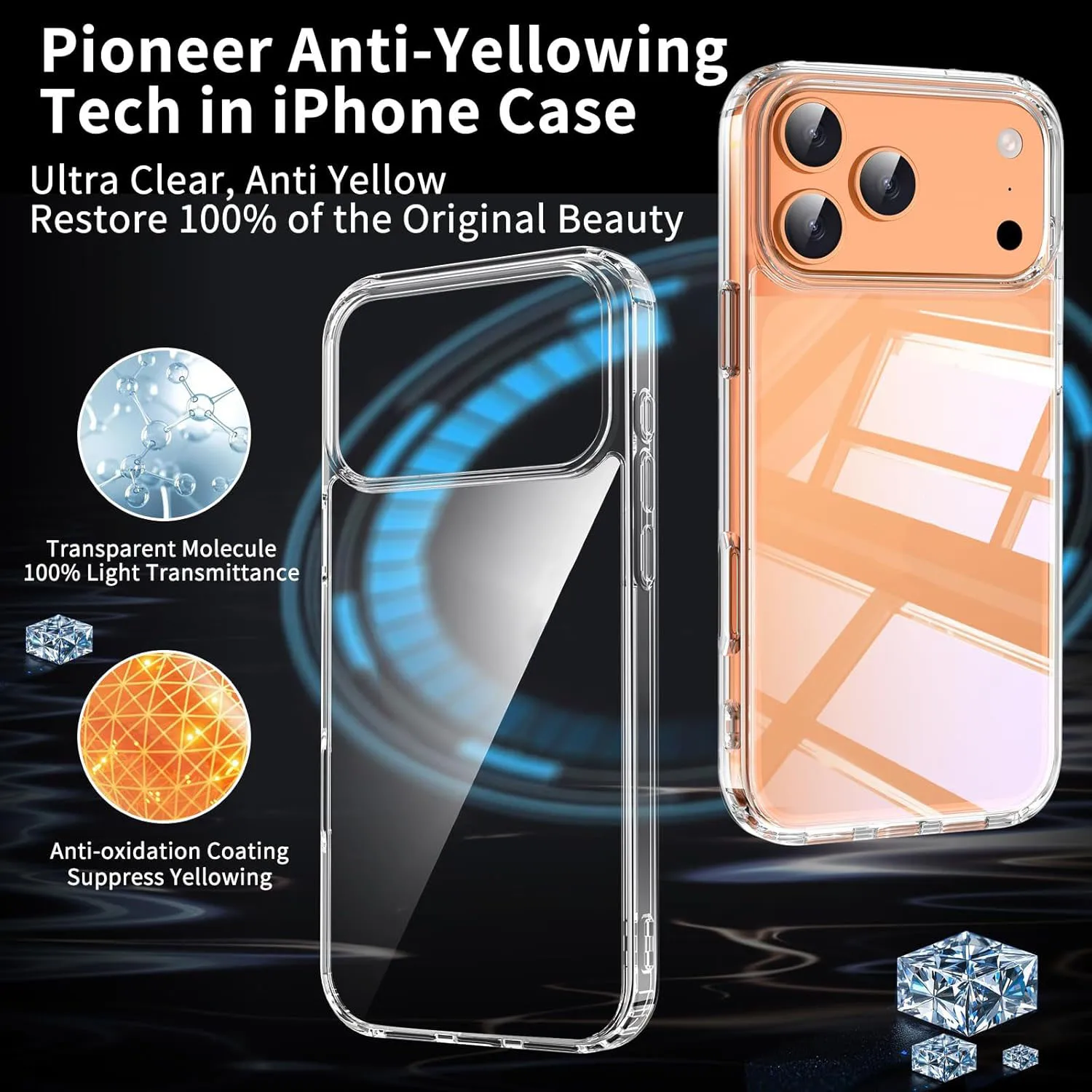 حافظة هاتف MagSafe أصلية بسيطة لهاتف iPhone 17 Pro Max، لون مثالي مقاوم للصدمات، لون شفاف، حماية مغناطيسية #6