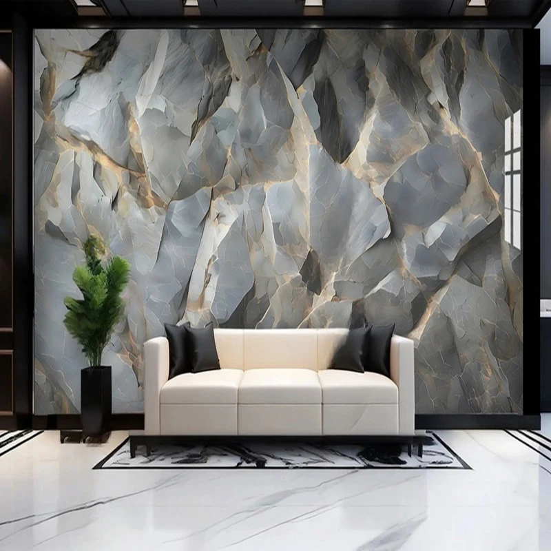 Creative modern high-definition three-dimensional luxurious marble and luxury stone living room entrance hall and bedroom