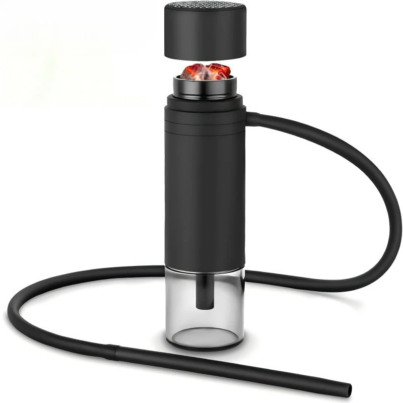 Acrylic Ceramic Full Size Shisha Hookah Kit With Hose Tongs Bowl Portable Vehicle Use Smoking Enthusiasts Durable Fashionable