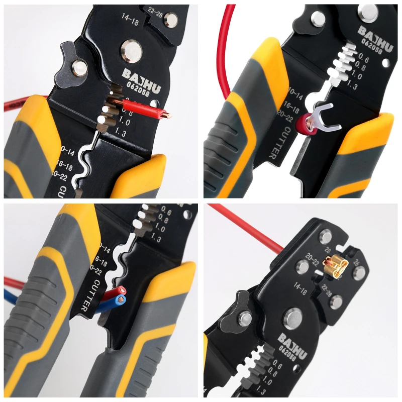 Multifunctional Wire Stripper Cable Clipper Crimping Pliers Quick Stripping Wire Pliers Electrical Tool for Stripping Wires