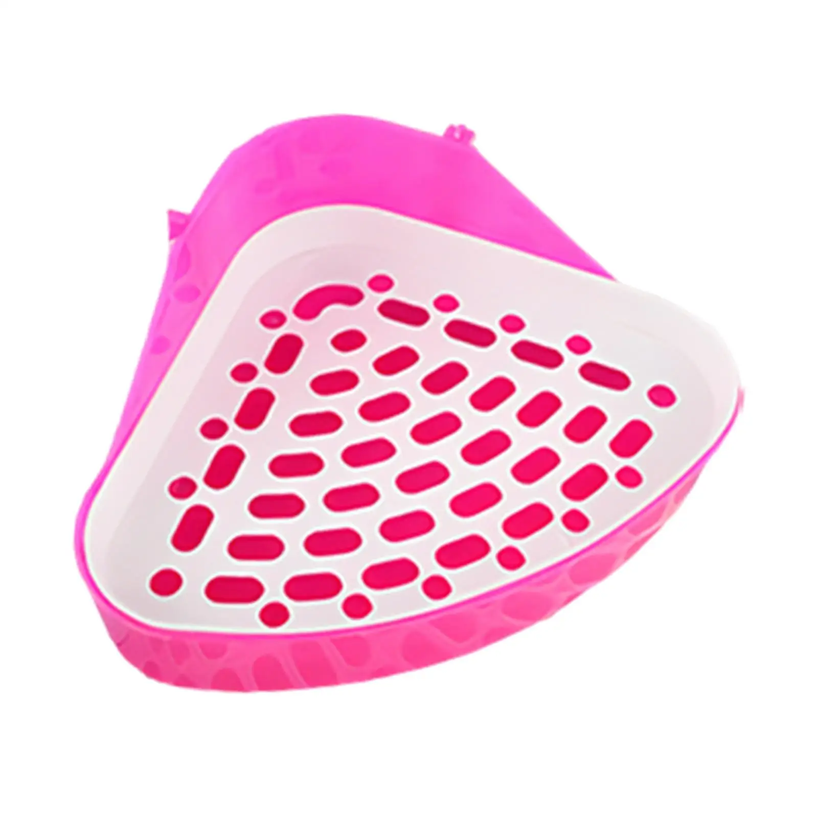 Vaso sanitário triangular médio com grade para animais de estimação