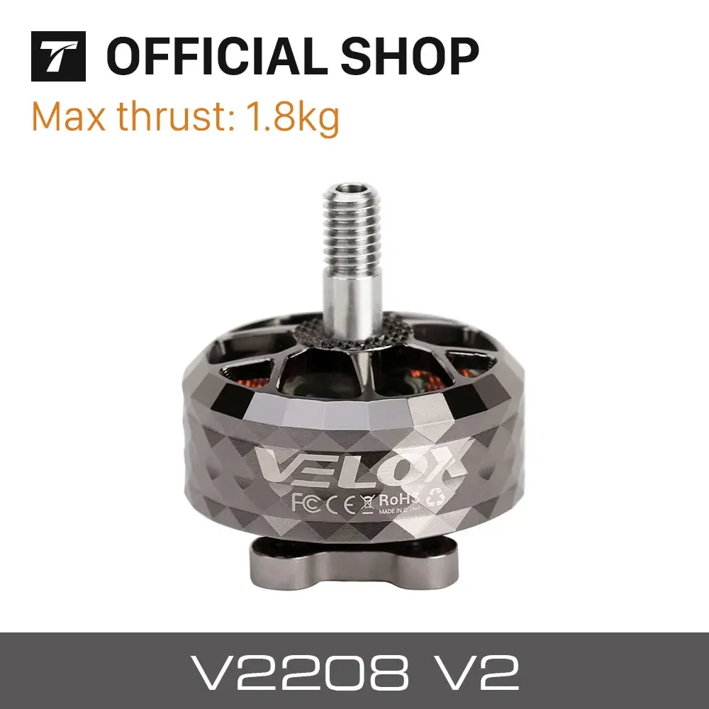 T-motor VELOX VELOCE SERIE V2208 V2 KV1750 KV1950 KV2450 Borstelloze Outrunner Motor Voor RC FPV Racing Drone quadcopter Frame