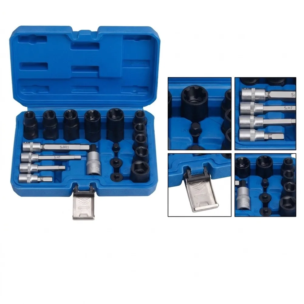 for piston Retractor Brake Caliper Socket Vanadium Steel Heat Treated Steel Chrome Finish Brake Caliper Socket Set