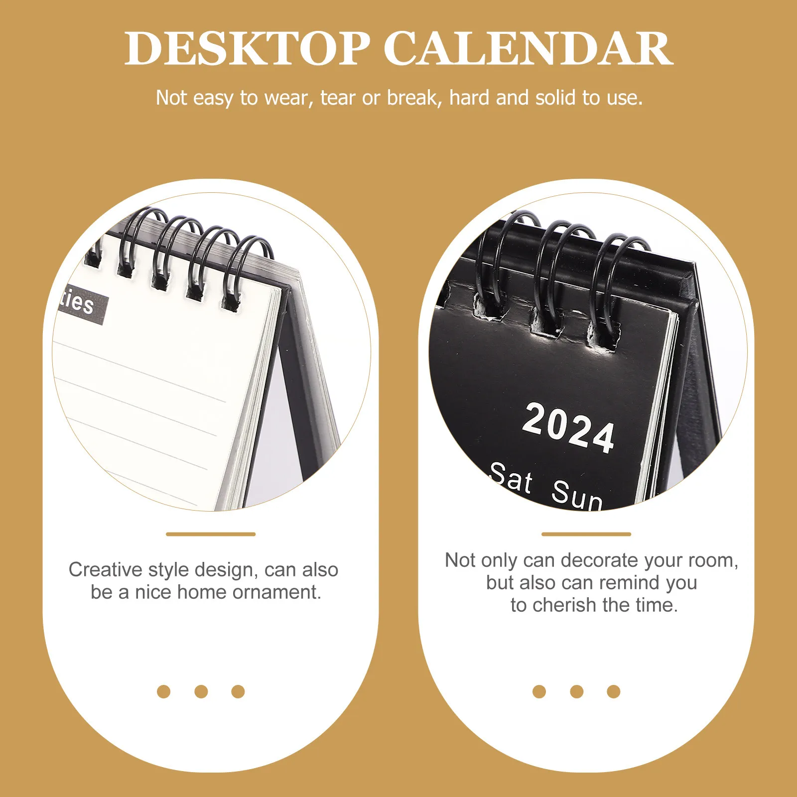 

Mini Desk Calendar 2024 2025 Reliable Standing Calendar for Table Use Clear Weekday Print Ideal Gift for Family Friends