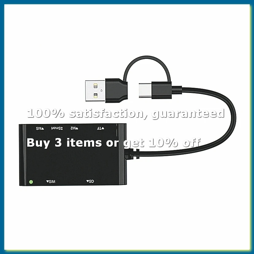 USB C USB 3.0 Multi Card Reader 6 in 1 Smart/MS/M2/TF/SIM/SD Picture Card Reader Emory Stick Pro Duo Adapter-A82Z