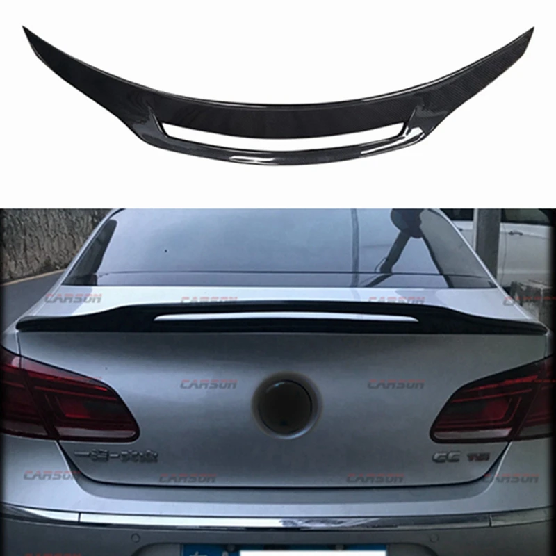 

For Volkswagen Passat CC 2009-2018 GT Style Carbon Fiber / FRP Glossy black Rear Spoiler Trunk Wing