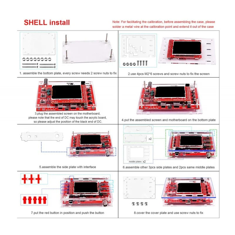 DSO138 Fully Assembled Digital Oscilloscope with Alligator Probe Test Clip 2.4\