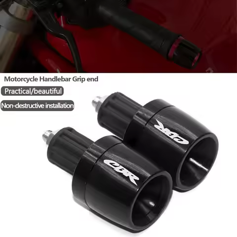 For Honda CBR 600 900 954 RR 1000 1100 CBR600RR CBR600F CBR929RR Motorcycle 7/8"22MM Handlebar Grips Handle Bar Cap End Plugs