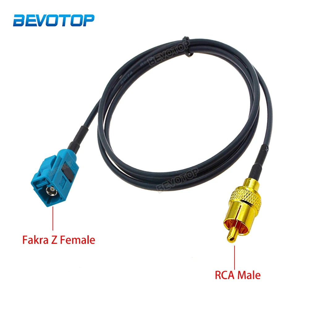 1Pcs RG174 RF Cable RCA Male Plug to Universal Fakra Z Male/Female Connector for Auto Rear View Camera GPS Antenan