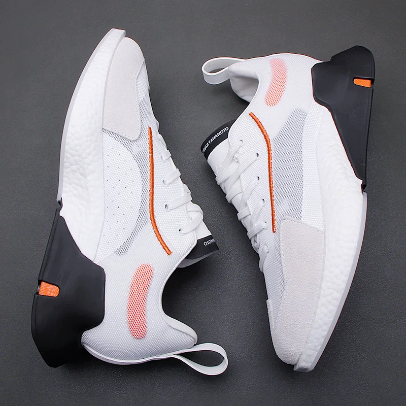 European station summer men\'s shoes 2024 soft sole comfortable sports shoes fashion cloth breathable leisure shoes outdoor shoes