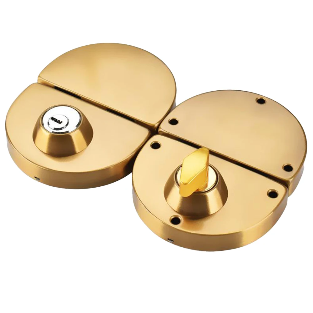 Open Glass Door for Lock Stainless Steel Bolt Sliding Door for Lock Office Glass Door Security Lock Home Hardware