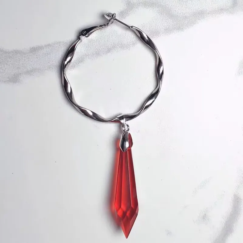 Anime Tian Guan Ci Fu Earrings Hua Cheng Cosplay Drop Ear Clip Earring Heaven Official’s Blessing Men Women Jewelry Accessories