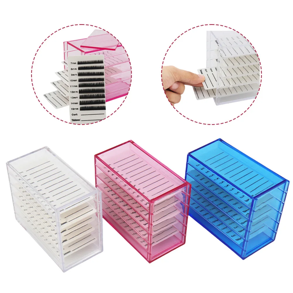 5 Layers Eyelash Extensions Storage Box Acrylic Pallet Mink Lash Organizer Holder Display Stand Grafting Makeup Tools Supplies