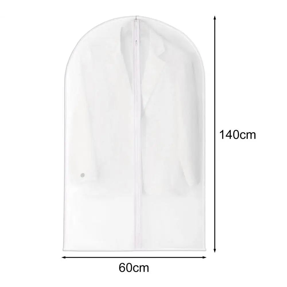 Clothing Dust Cover Transparent with Hanging Hook Zipper Closure Dustproof Hat Scarf Coat Clothes Storage Bag Protector Bag