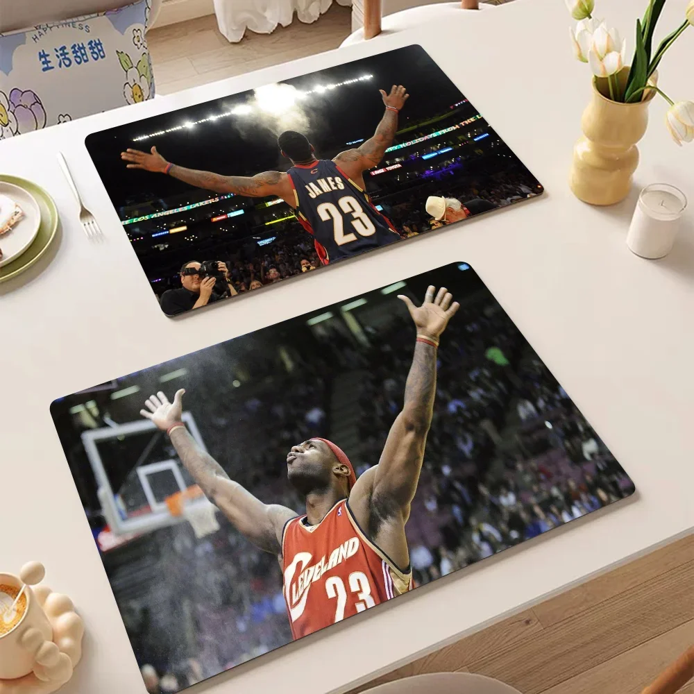 LeBron James Kitchen Drainage Mat Retro Style Dish Drying Pads Absorbent Placemats Drainer Tableware Mats Accessories