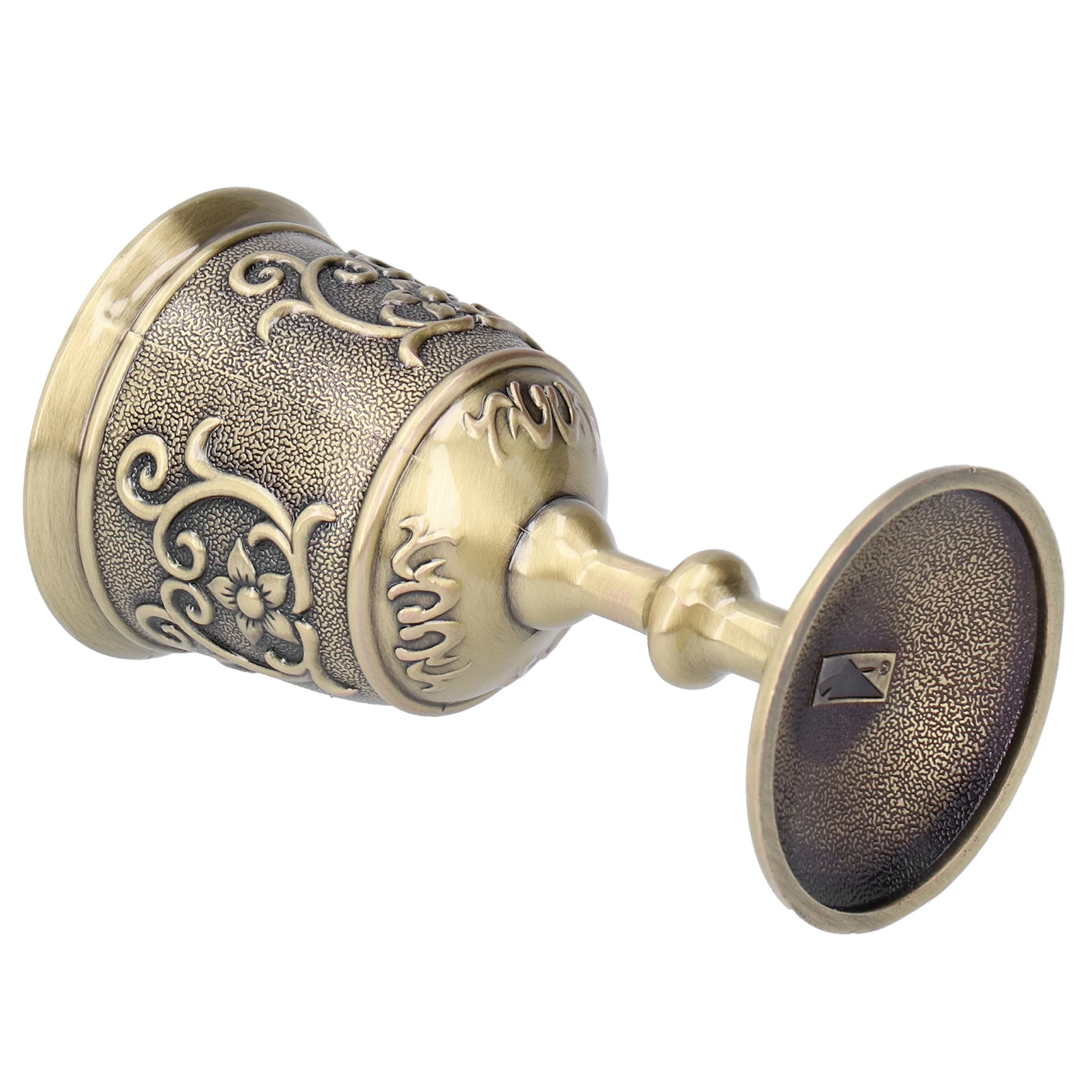 

Bronze Cup Large Size 9.2 x 4.8 x 4.8cm Small Size 7.3 x 3.9 x 3.9cm Metal Embossed European Royal Chalice Whiskey Drink