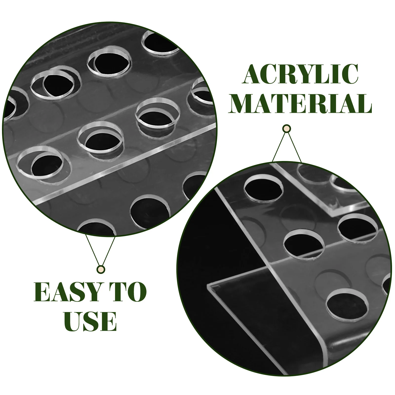 36 ثقوب حامل قلم عرض موقف قلم رصاص أكريليك منظم لأقلام الحواجب أقلام حبر جاف واضح مكتب تخزين الرف الحديثة