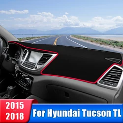 Car Dashboard Cover For Hyundai Tucson TL 2015 2016 2017 2018 Instrument Desk Sun Shade Mat Dash Non-slip Pad Accessories