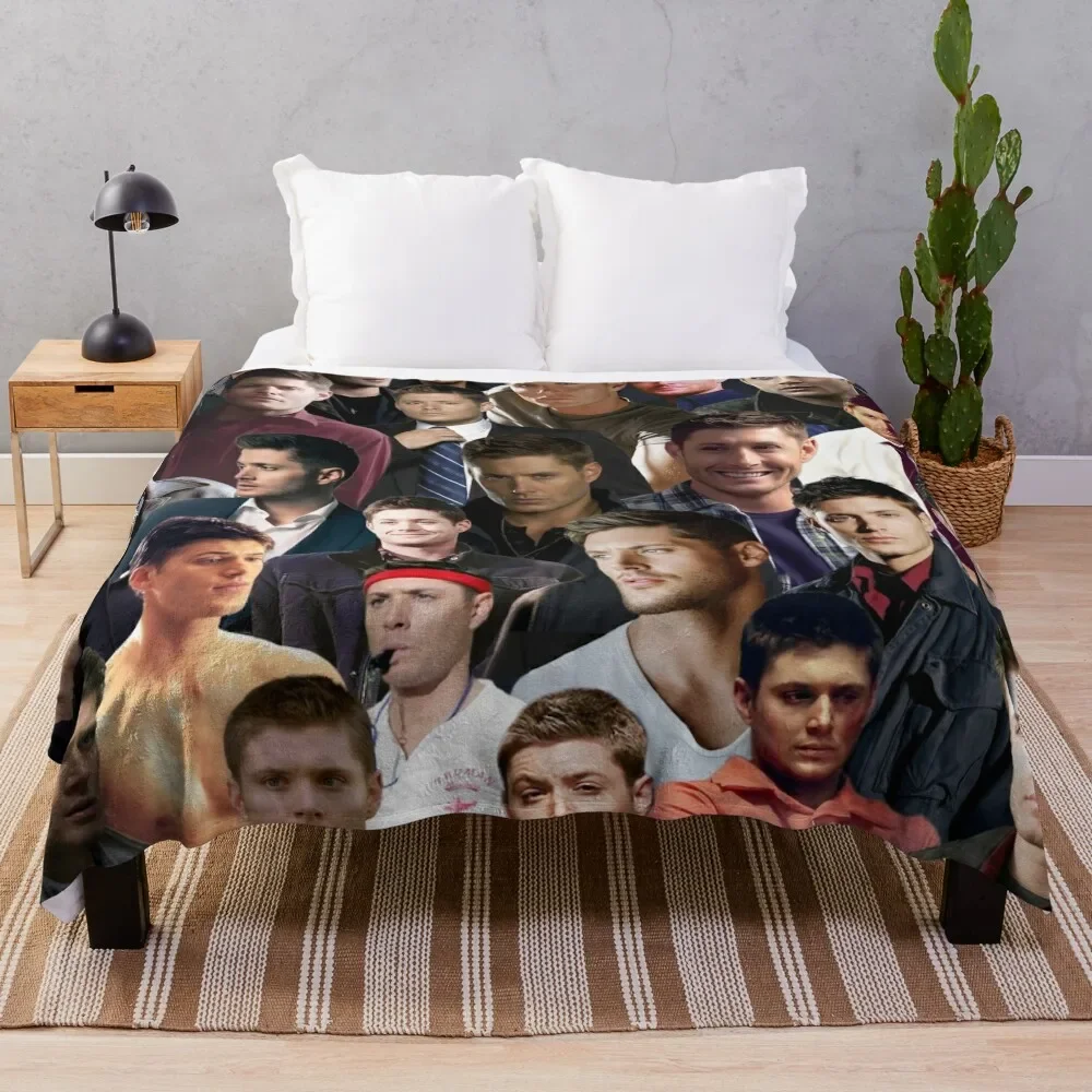 

Dean Winchester Collage Throw Blanket Luxurious Soft Blanket Holiday Gift for Family
