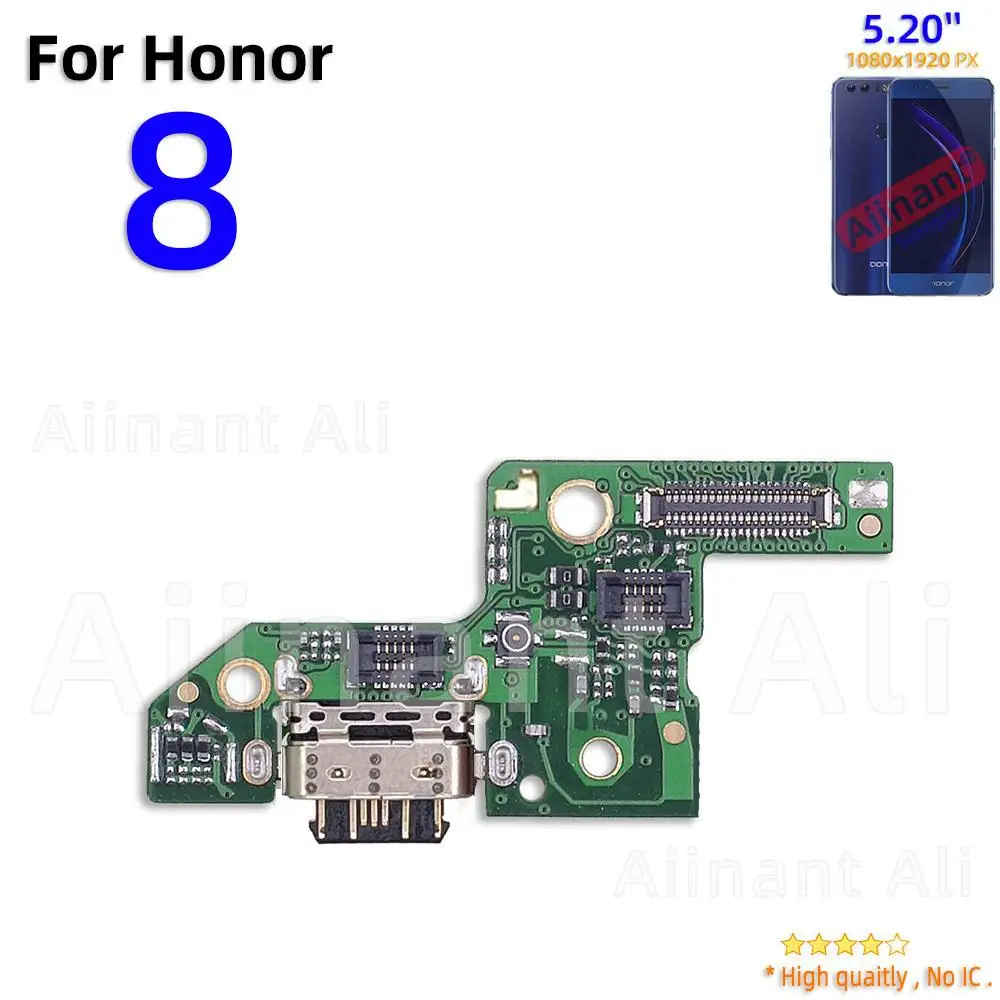 Aiinant Dock USB Charger Board Connector Charging Port Flex Cable For Huawei Honor 8 Lite Pro 8A 8C 8S 8X Max 2019 Spare Parts