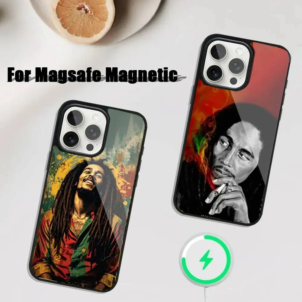 

Singer B-Bob Marley Smoking Phone Case iPhone 17,16,15,14,13,12,11,Pro,Max,Plus,Mini,SE4,E Magnetic Magsafe Wireless Charging