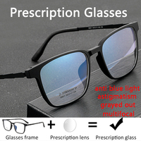 Tr90 Frame Custom Prescription Glasses Unisex Photochromic Multifocal Reading Glasses Anti Blue Light Computer Myopia Eyeglasses