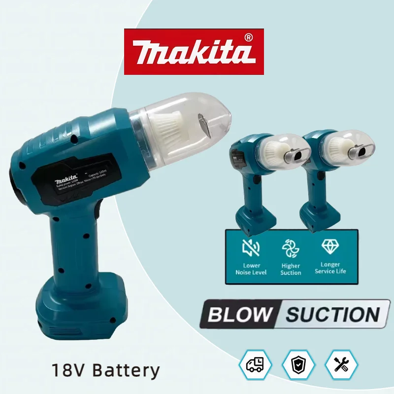 

Makita Strong Suction Mini Electric Vacuum Cleaner Wireless Handheld Home Cleaner Blower With 7 Nozzeles Workspace Cleaning