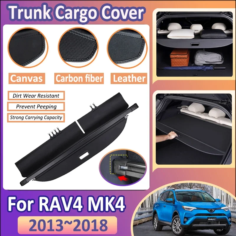 

Car Trunk Curtain For Toyota RAV4 Accessories RAV 4 XA40 MK4 2013~2018 Cargo Cover Storage Adjustable Partition Protection Parts