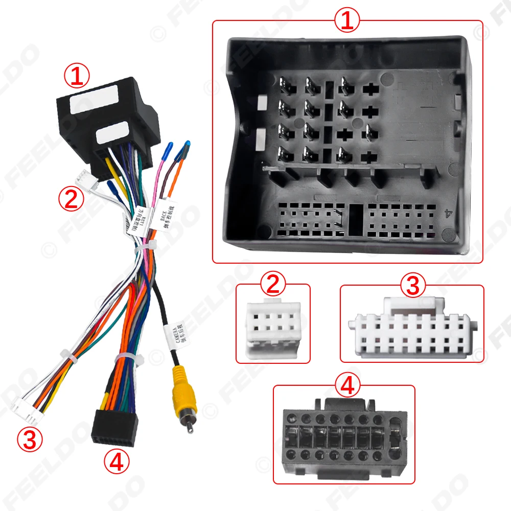 FEELDO Android Car Media Player Navi Radio CANBUS BOX Wire harness For Volkswagen Golf 5/6/Polo/Passat/Jetta/Tiguan/Touran/Skoda image 2