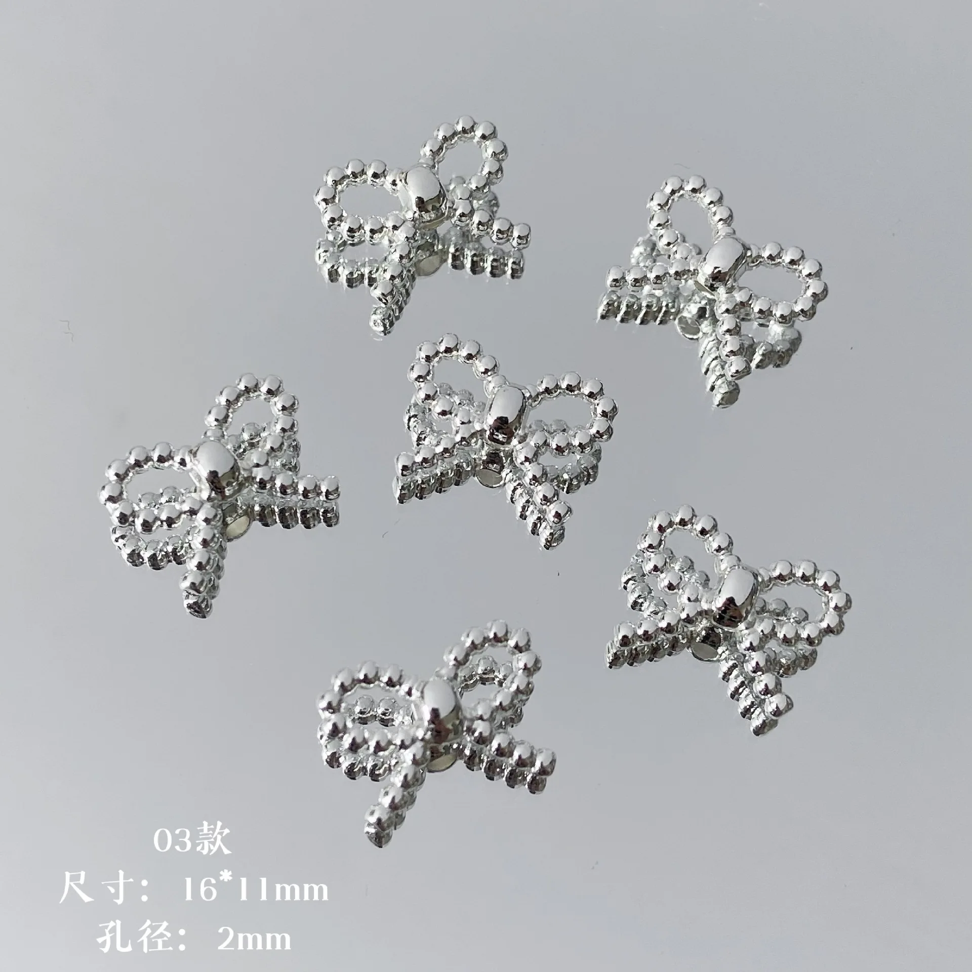 50 قطعة/الوحدة مزيج سبائك القوس فضفاض الخرز DIY بها بنفسك المواد اليدوية سوار إكسسوارات عقد مجوهرات #5