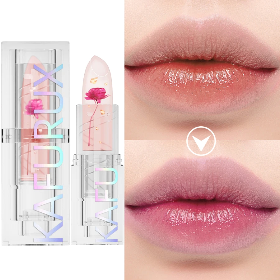 Température gelée couleur changeante paillettes rouge à lèvres hydratant teinte pour les lèvres maquillage rose Sexy baume à lèvres soin des lèvres maquillage pour les femmes