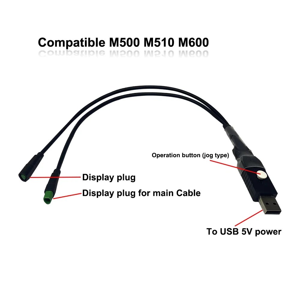 

Motor Adjustment Cable CAN Protocol Cable Ebike Settings Black Color For Bafang Middle Motor Cable For Speed Limit Removal